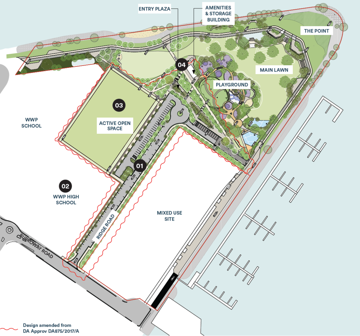 Planned open space in Wentworth Point