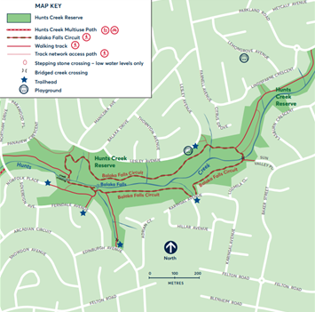 Map of Balaka Falls Circuit.