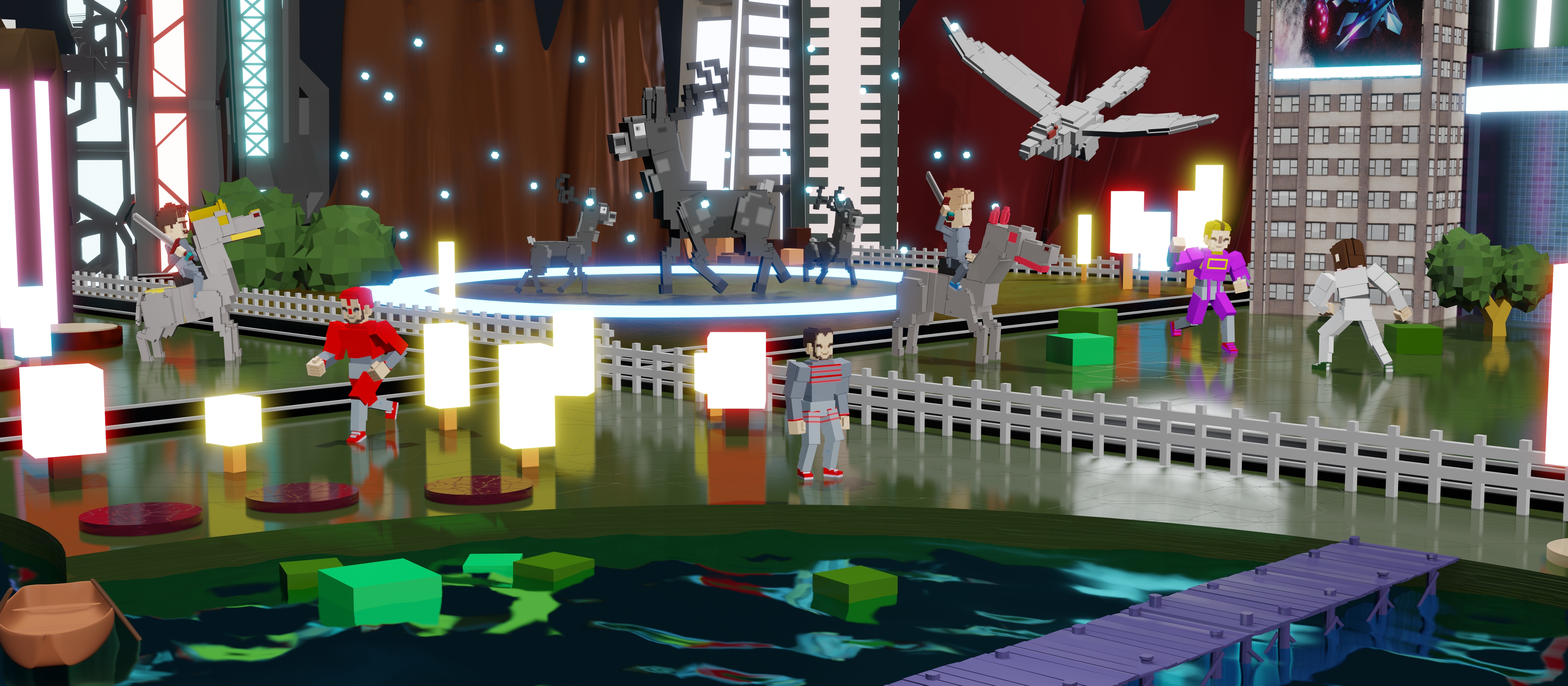3D animations in virtual world