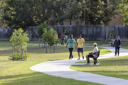 Image of residents at a park