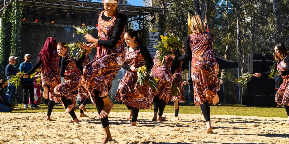 Traditional Indigenous dancers