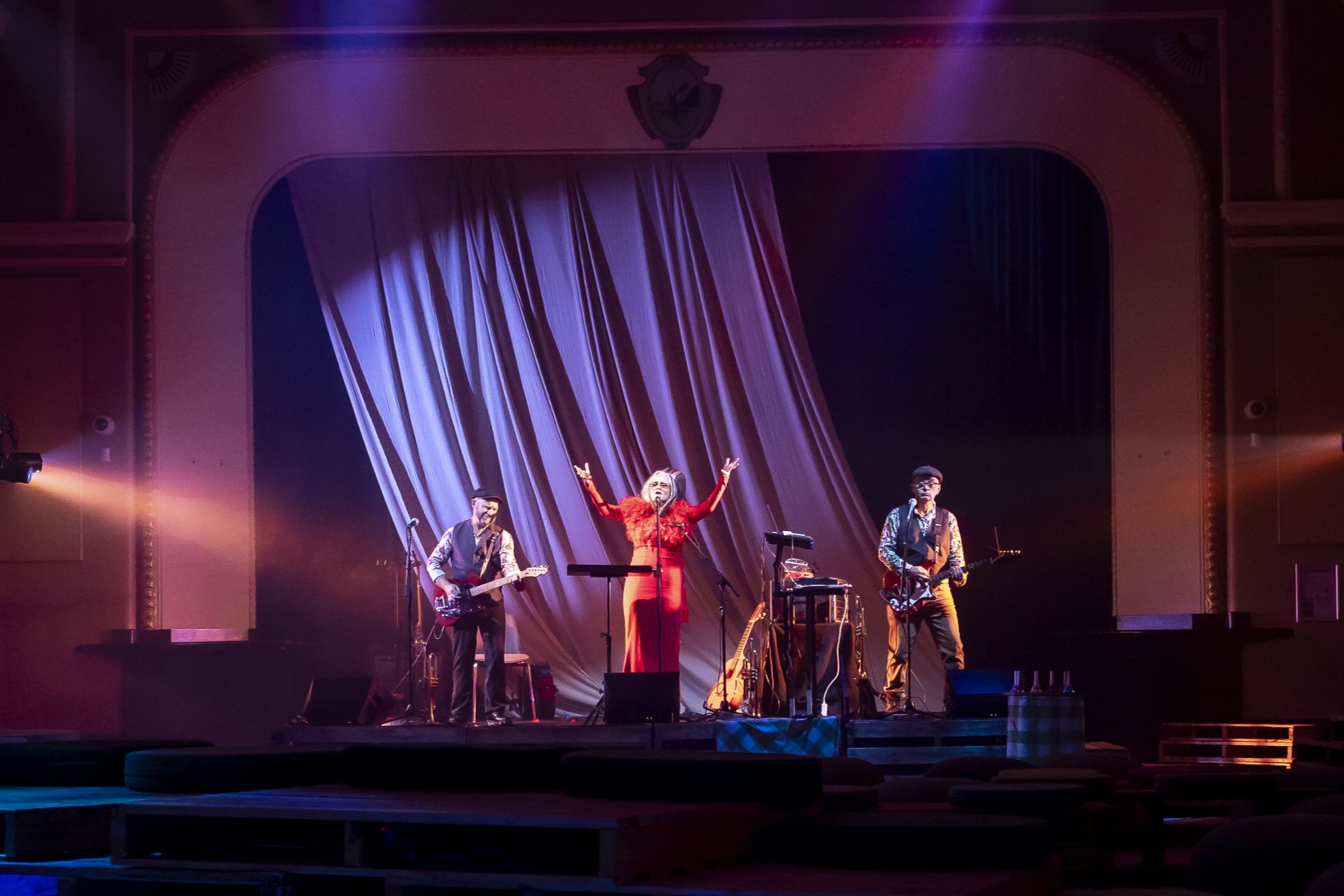 Band on stage at Parramatta Town Hall