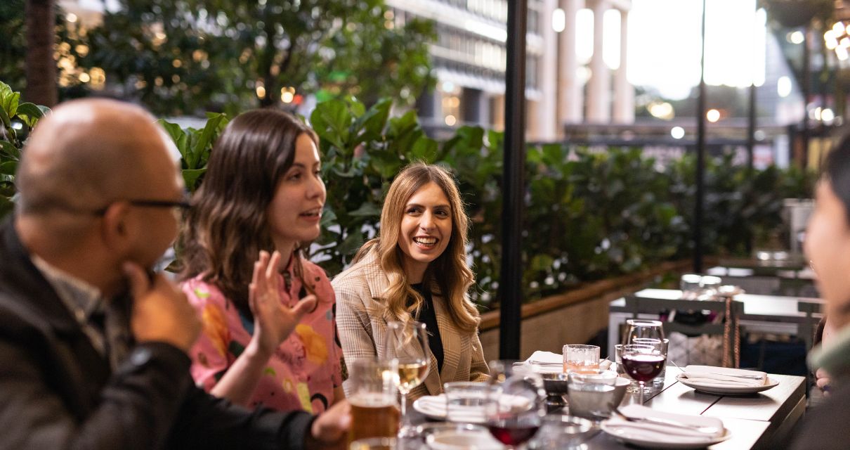 Eating in Parra Square