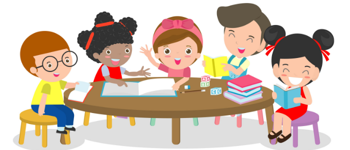 Children enjoying Library activities
