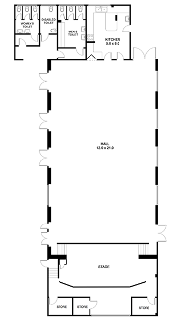 Floor plan of Dundas Community Centre