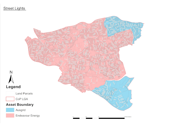 City of Parramatta Council boundary map for Endeavour Energy and Ausgrid