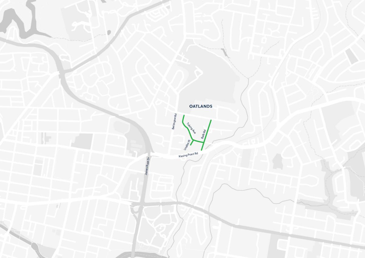 Tree planting map of Oatlands