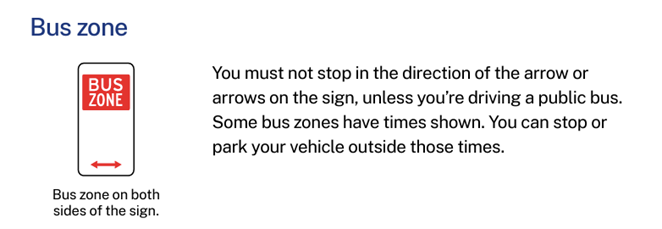 Bus Zone direction