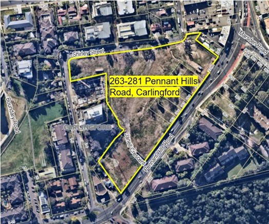263-273 Pennant Hills Road zoning map