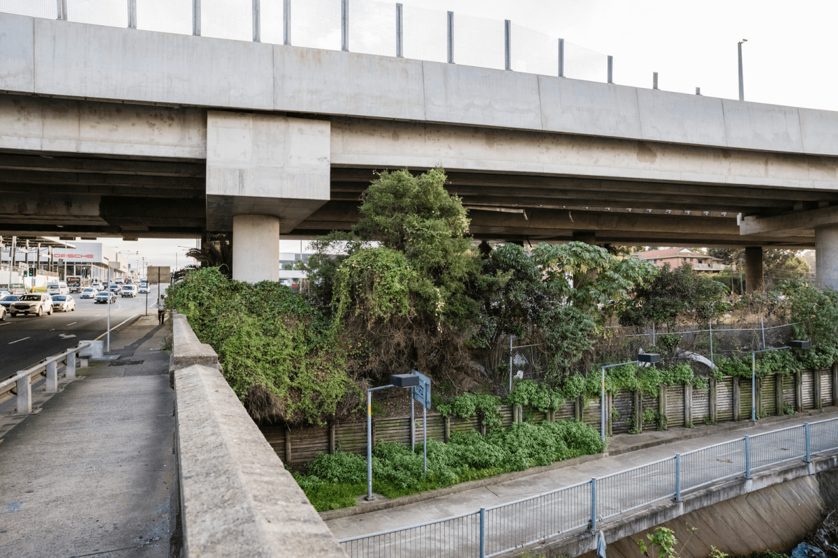 Junction Street under the M4 in Parramatta