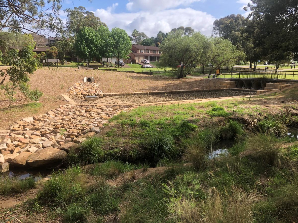 watercourse bank restored