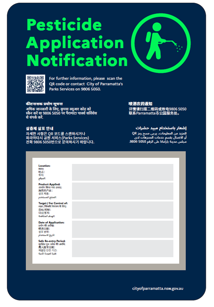 Pesticide Application of Notification