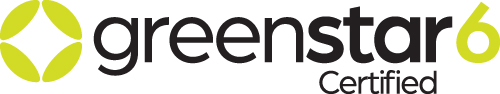6 Star Green Star Rating Logo