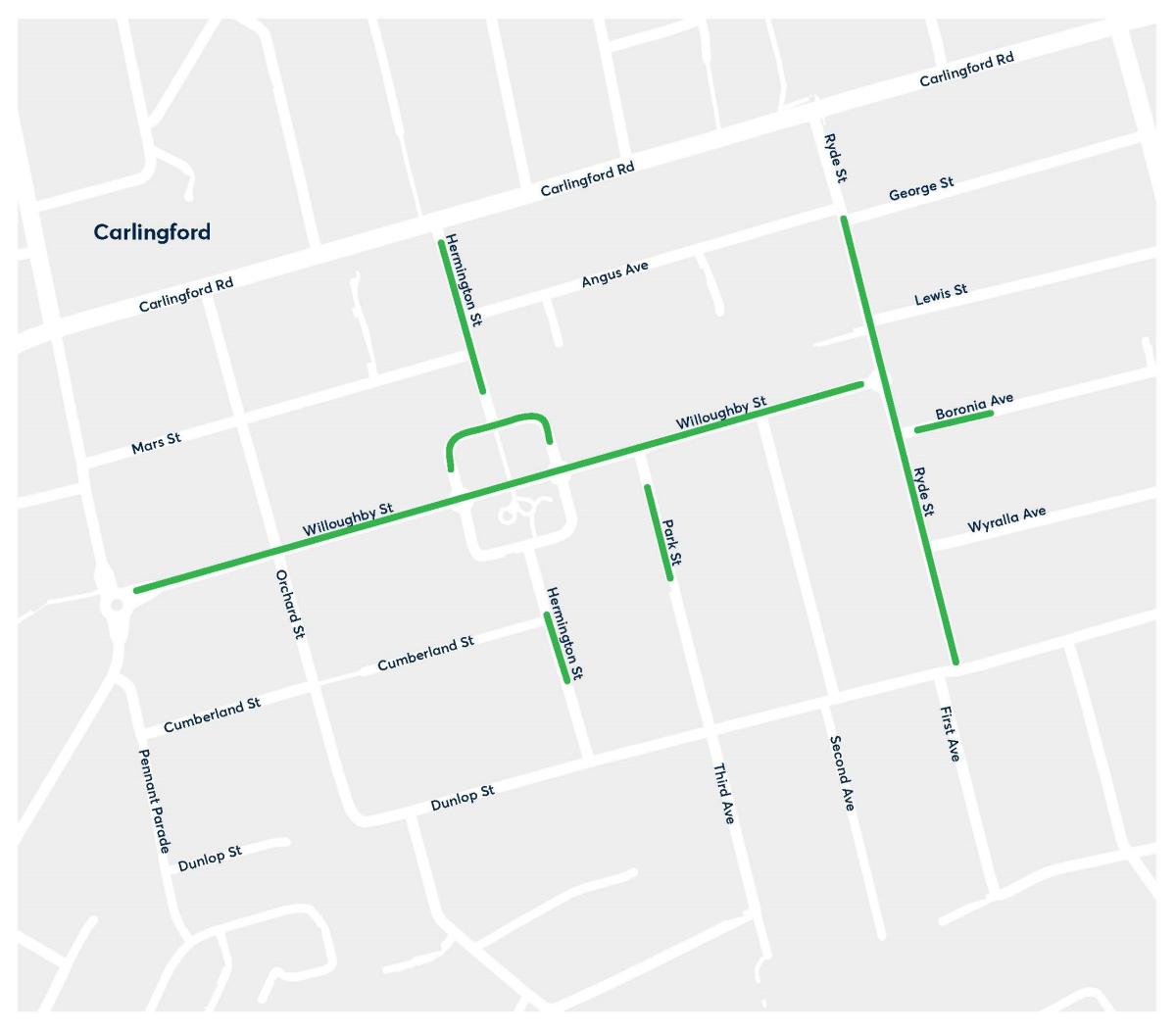 Tree planting map of Epping