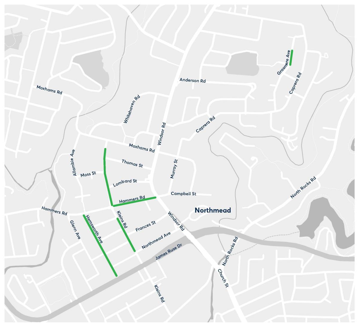 Tree planting map of Northmead