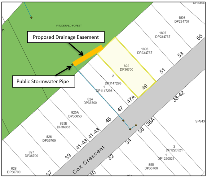 Proposed Grant of Easement Over Community Land - Honiton Avenue