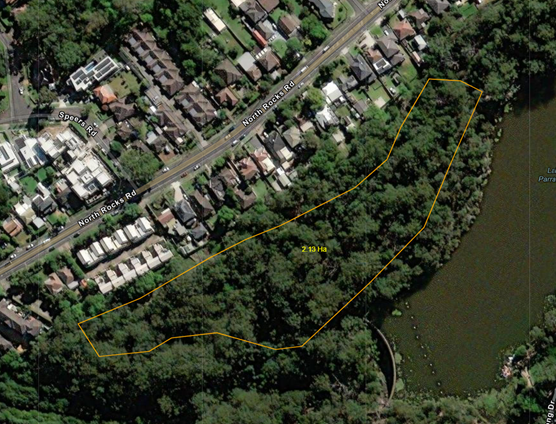 Map Lake Parramatta Fire Reduction 