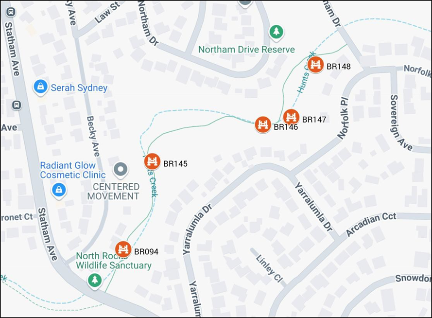 Hunts Creek walking tracks