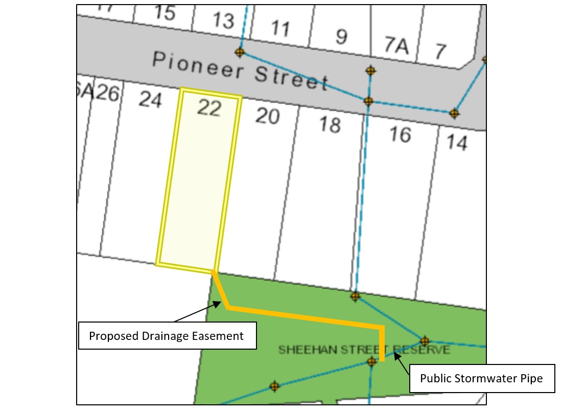 Proposed drainage easement