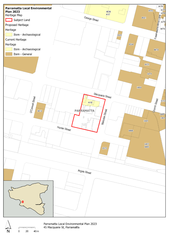 Map of the proposed 