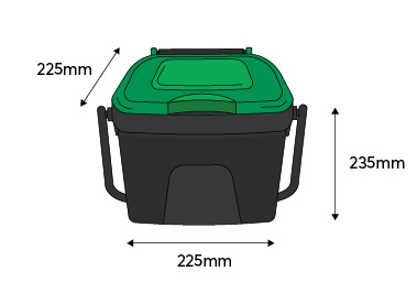 FOGO kitchen caddy dimensions