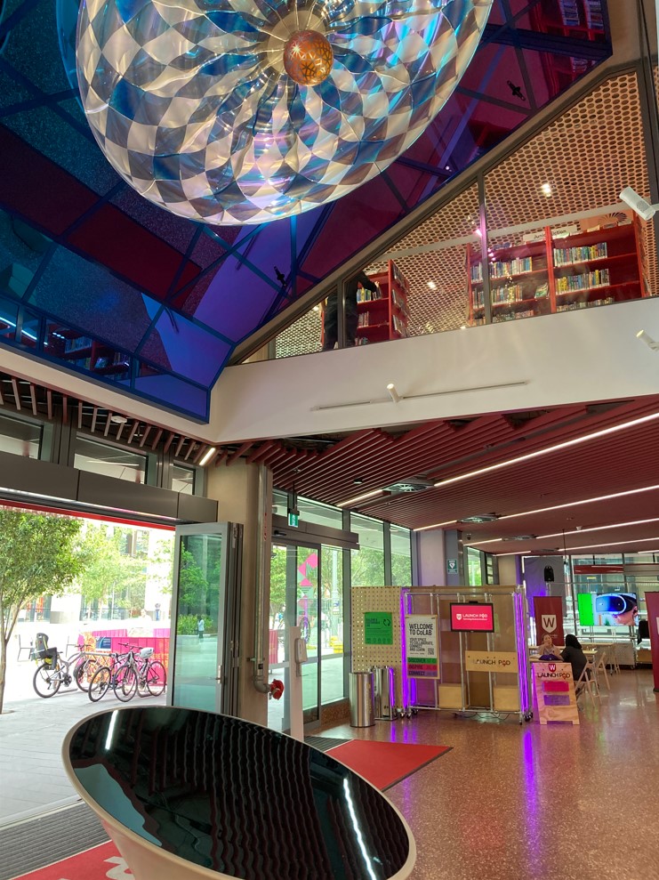 Circle Sculpture attached to ceiling