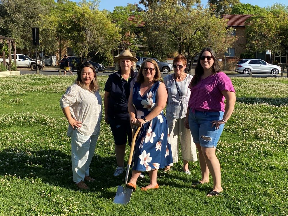 Founding members of the Sherwin Park Community Garden committee