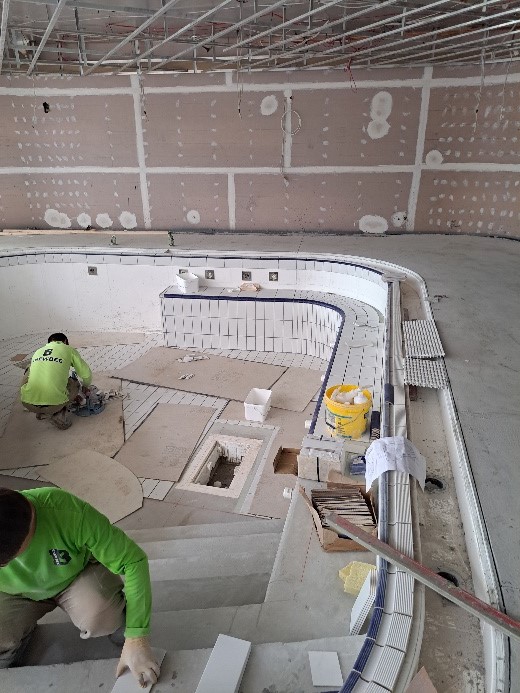 Spa site under construction