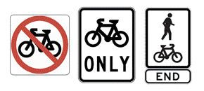 shared paths signs