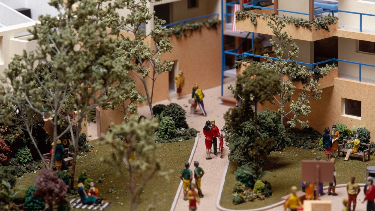 Engineering - Architectural model of Athletes Village. Image_ Powerhouse Collection.