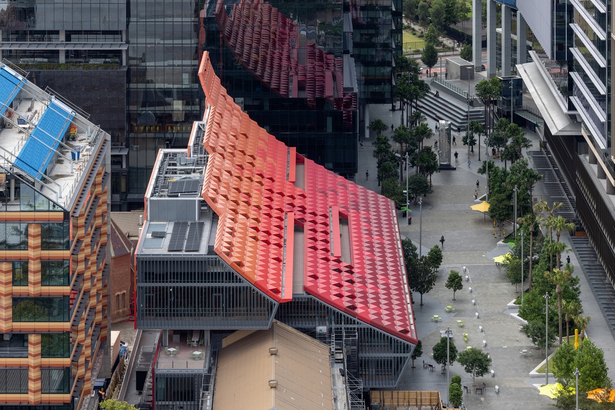 Aerial view of PHIVE and Parramatta Square