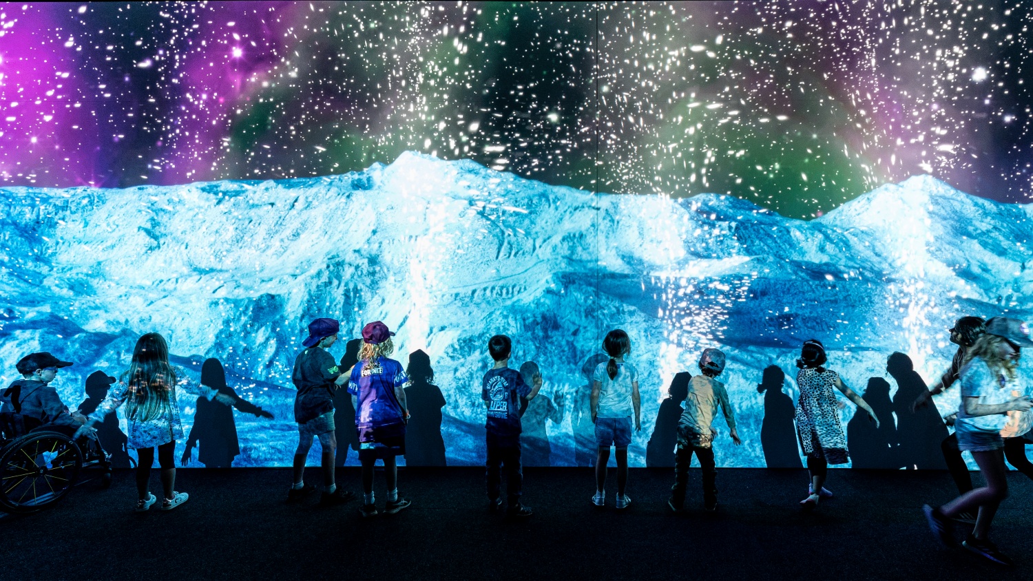 Children exploring new show Space Play