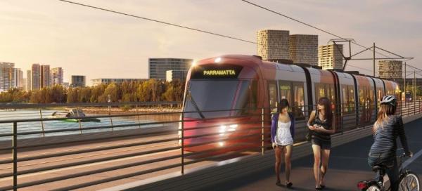 Artist impression - new bridge from Melrose Park to Wentworth Point