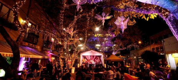 One of Parramatta's laneways lit up for Parramatta Lanes Festival