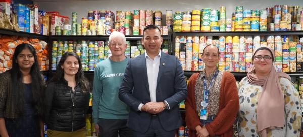 City of Parramatta Lord Mayor Sameer Pandey with a local community group
