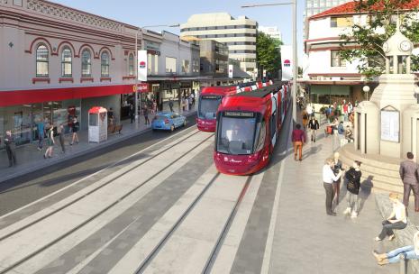 Concept image of the Parramatta light rail