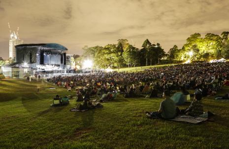 Concert in Parramatta Park - at dusk